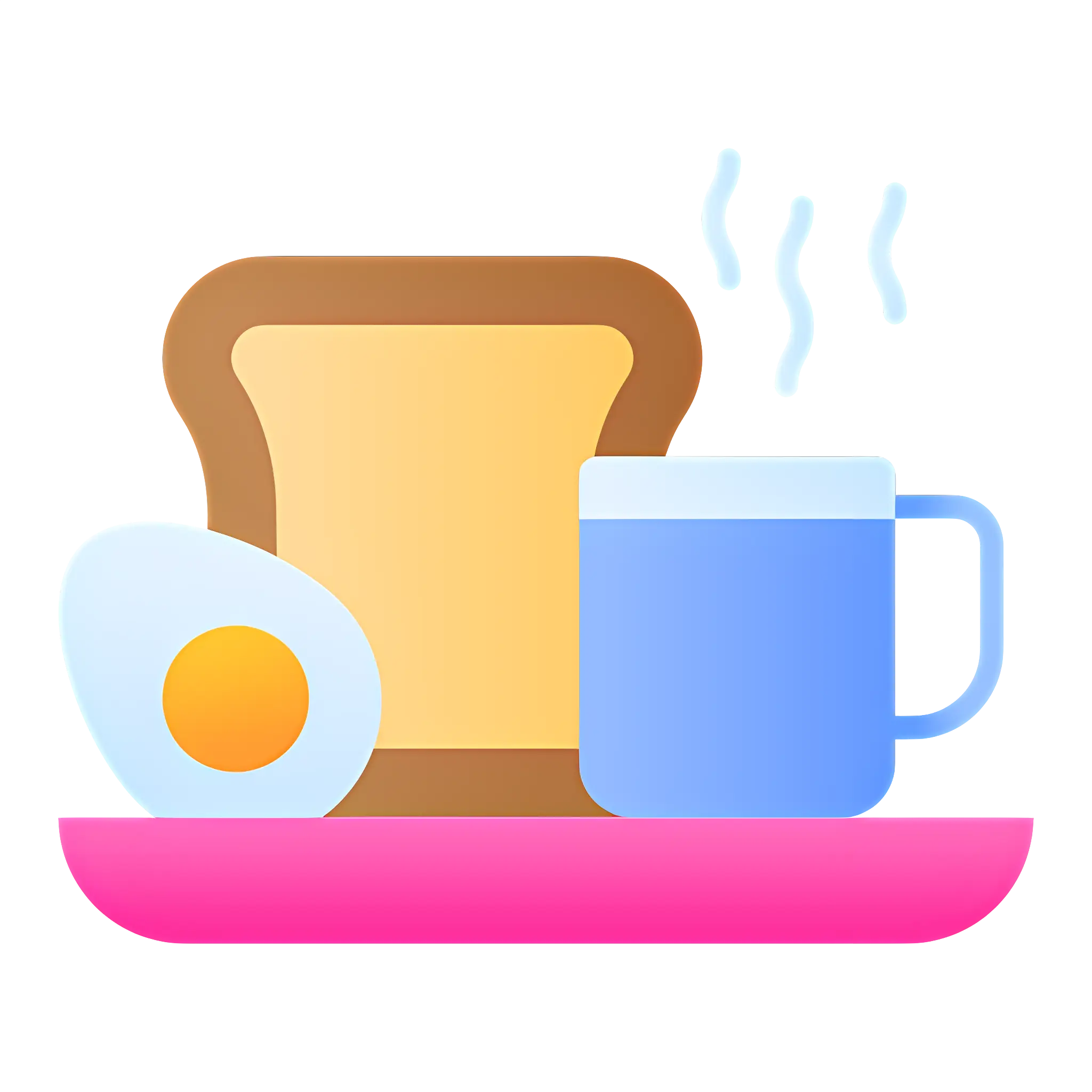 Iconic Breakfast with Egg, Toast, and Coffee