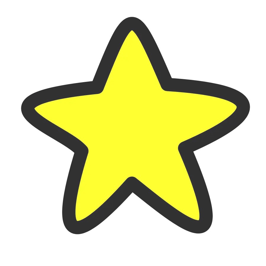 Bright Yellow Star Illustration