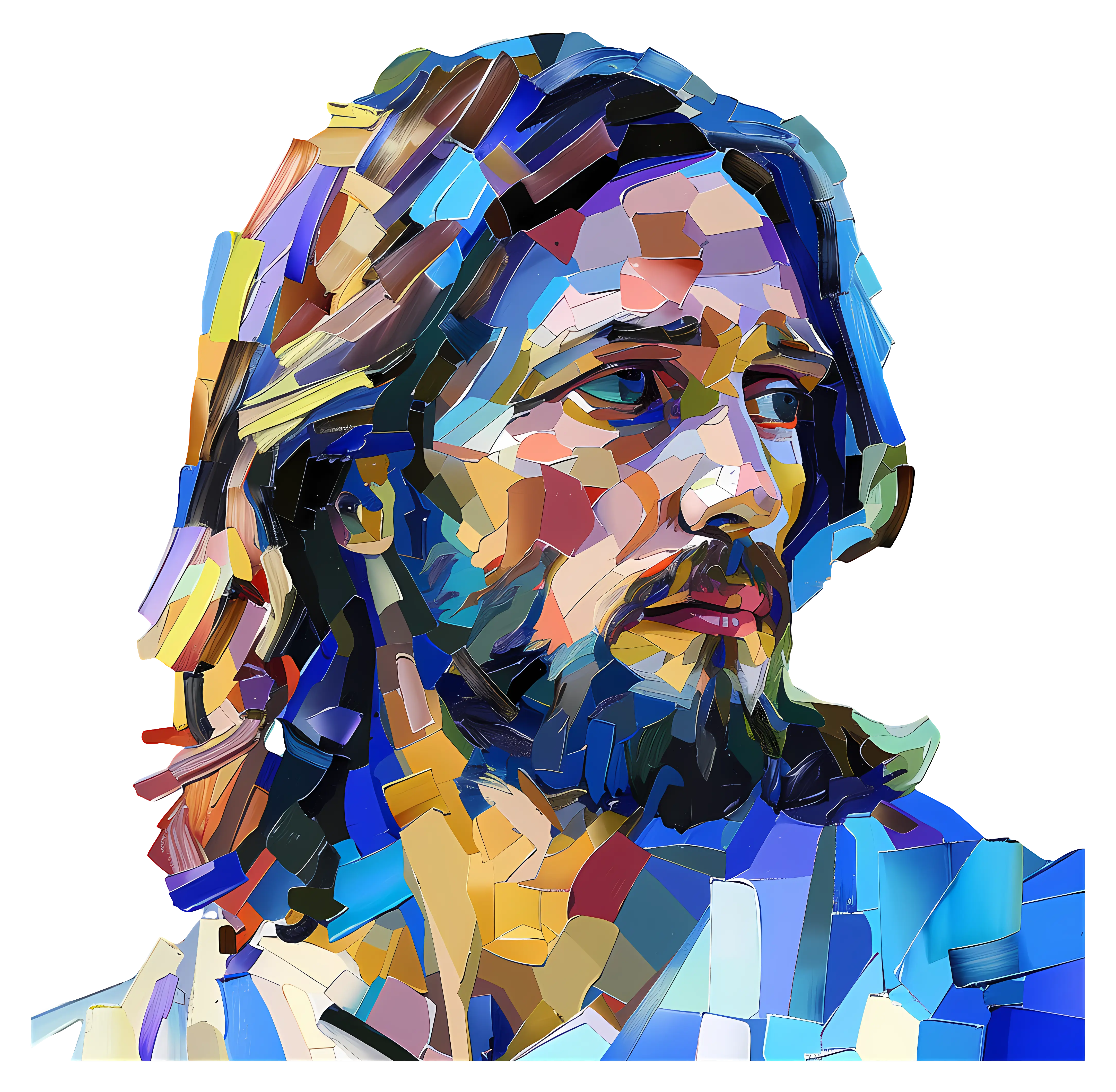 Colorful Mosaic Portrait
