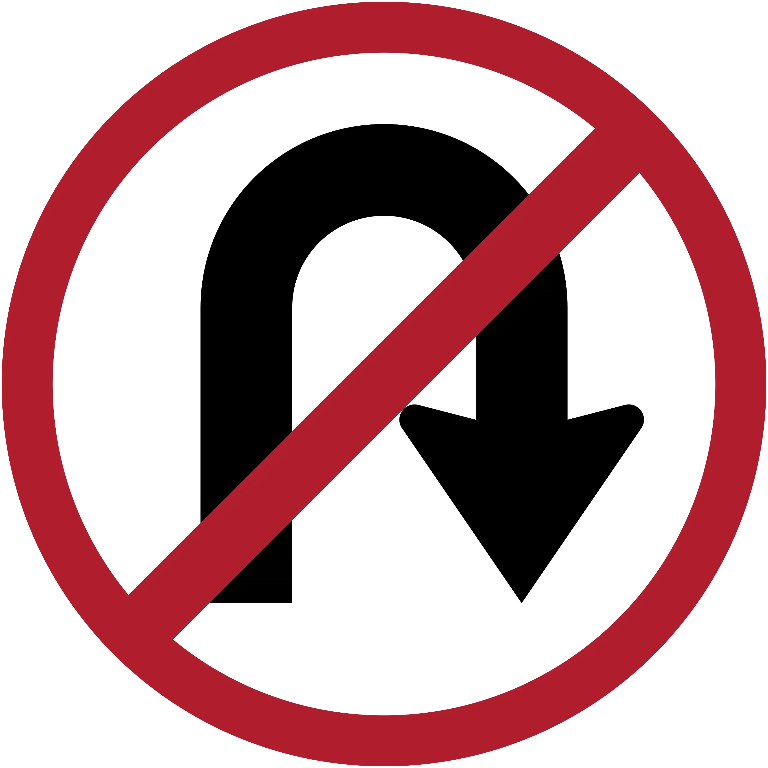 No U-Turn Traffic Sign