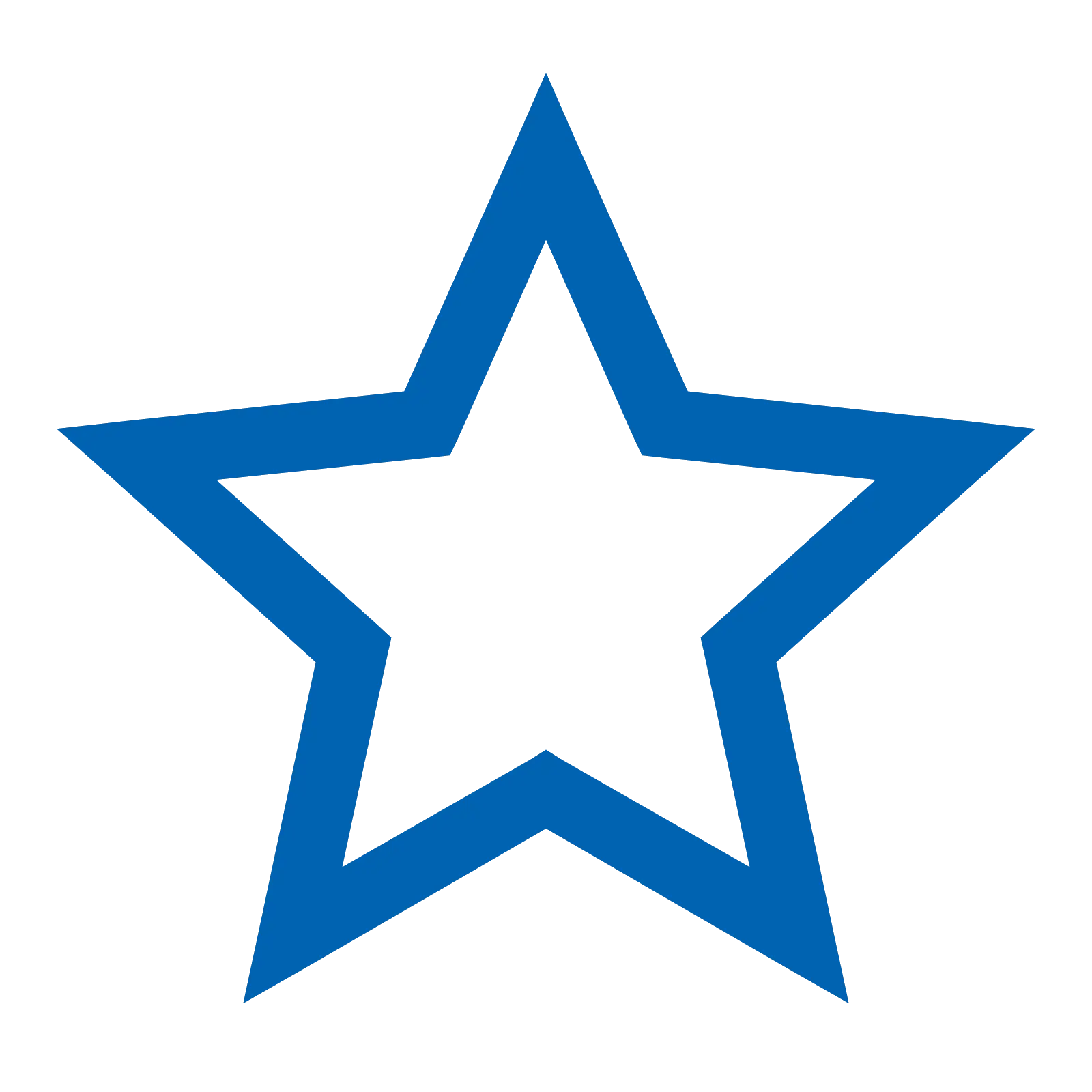 Blue Outlined Star Symbol