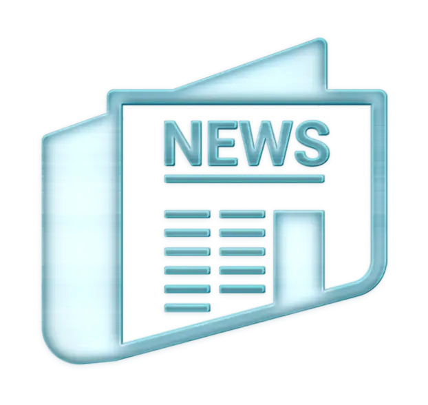 News Icon Illustrated in Blue Gradient