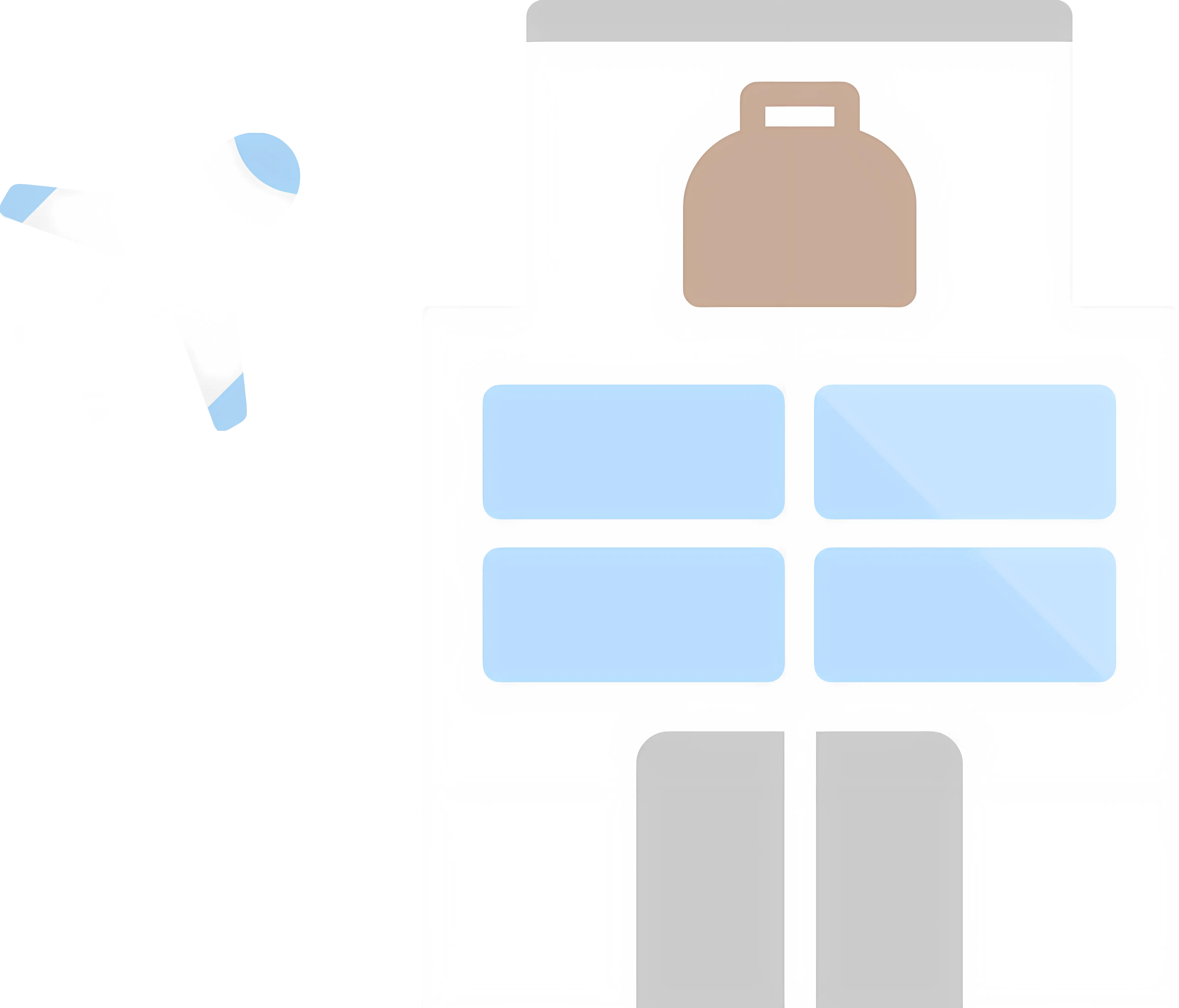Airplane and Luggage at Airport