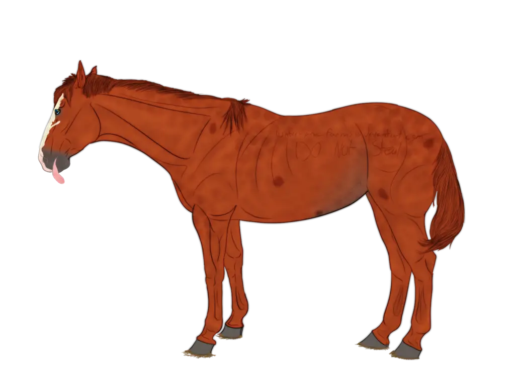Illustration of a Brown Horse