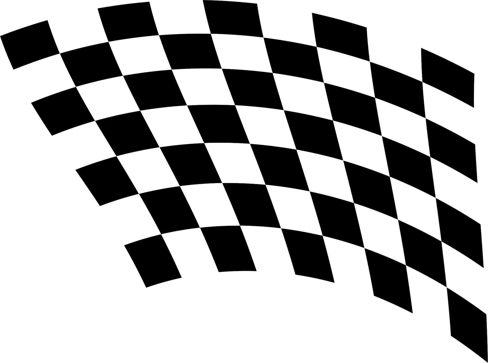 Black and White Checkered Race Flag Illustration