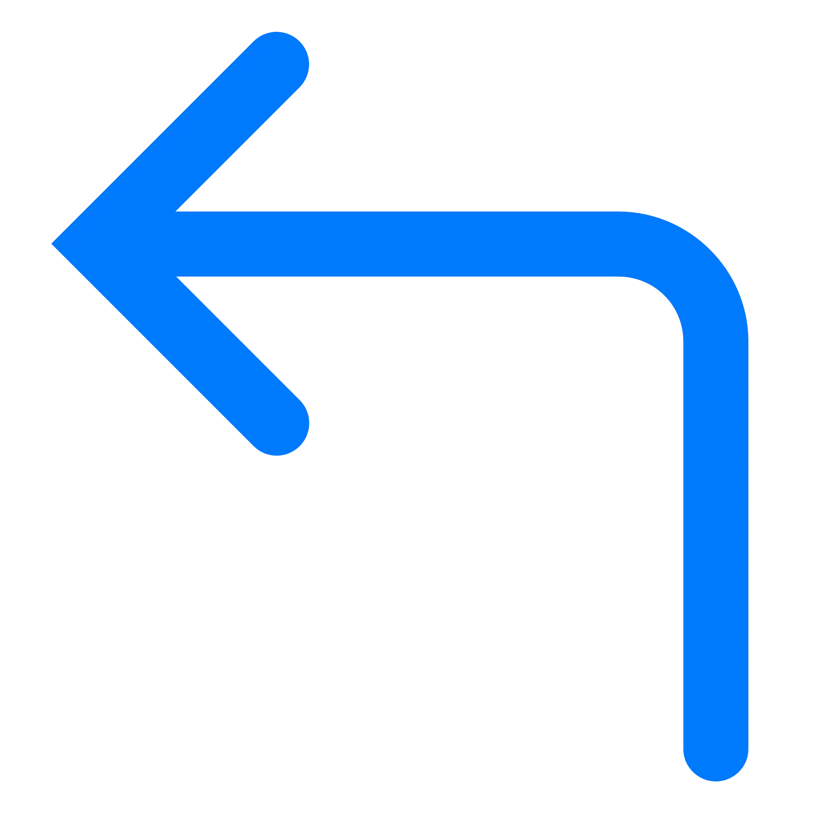 Blue Left Arrow