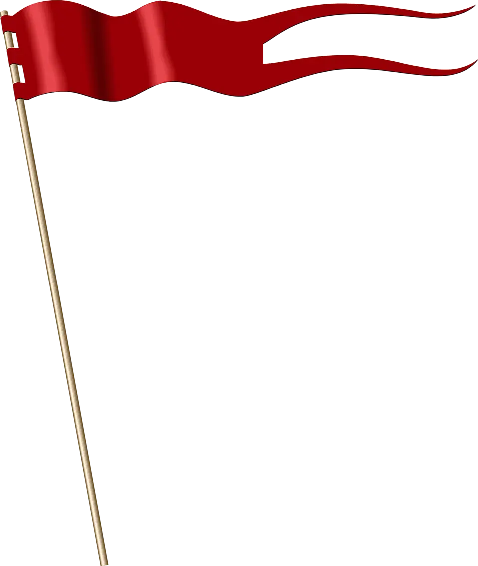 Red Waving Flag on a Pole