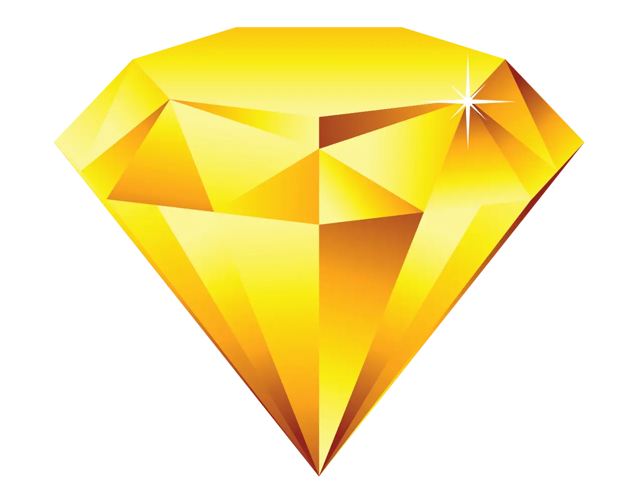 Shiny Golden Diamond Illustration