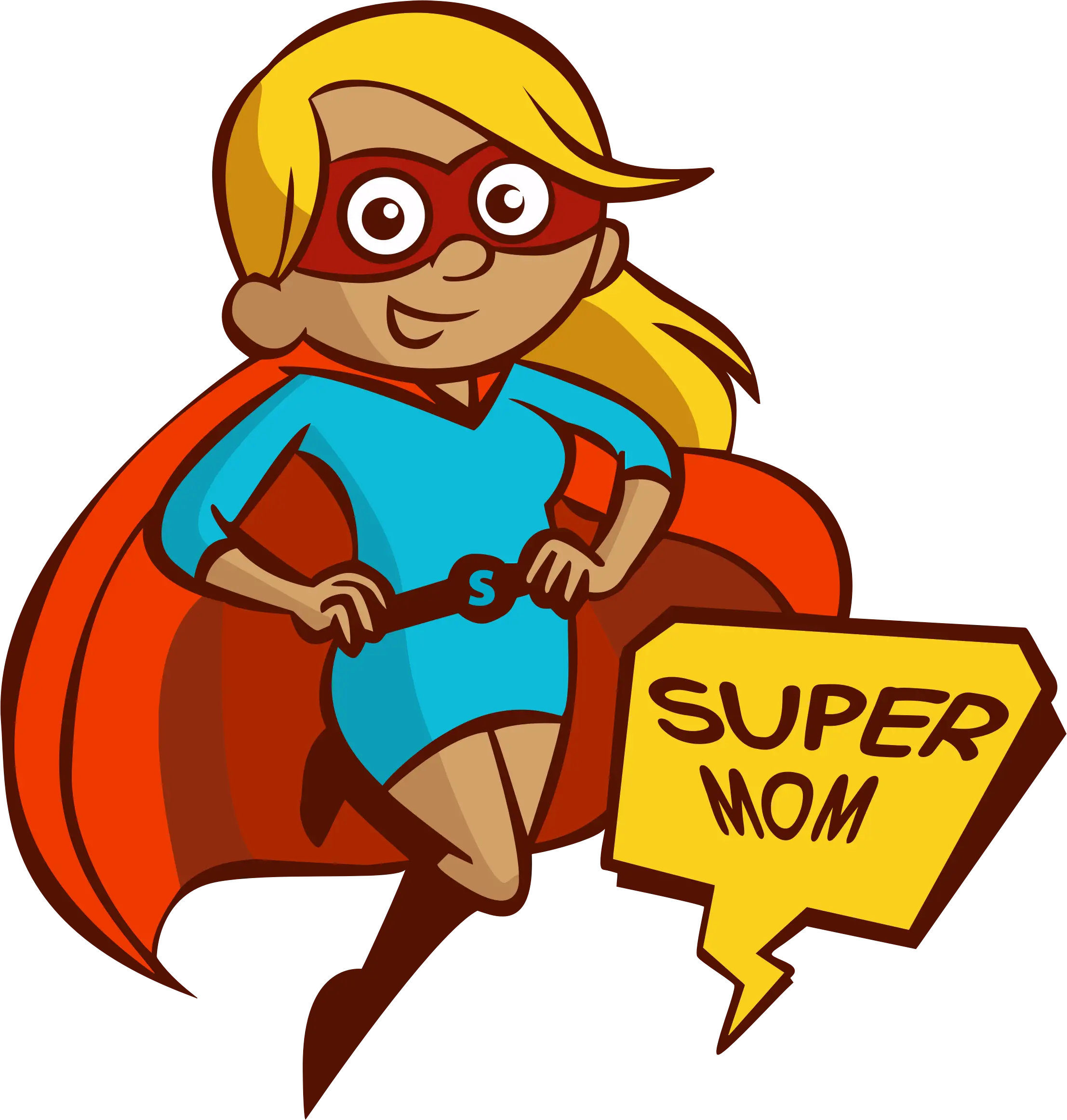 Super Mom Cartoon Character