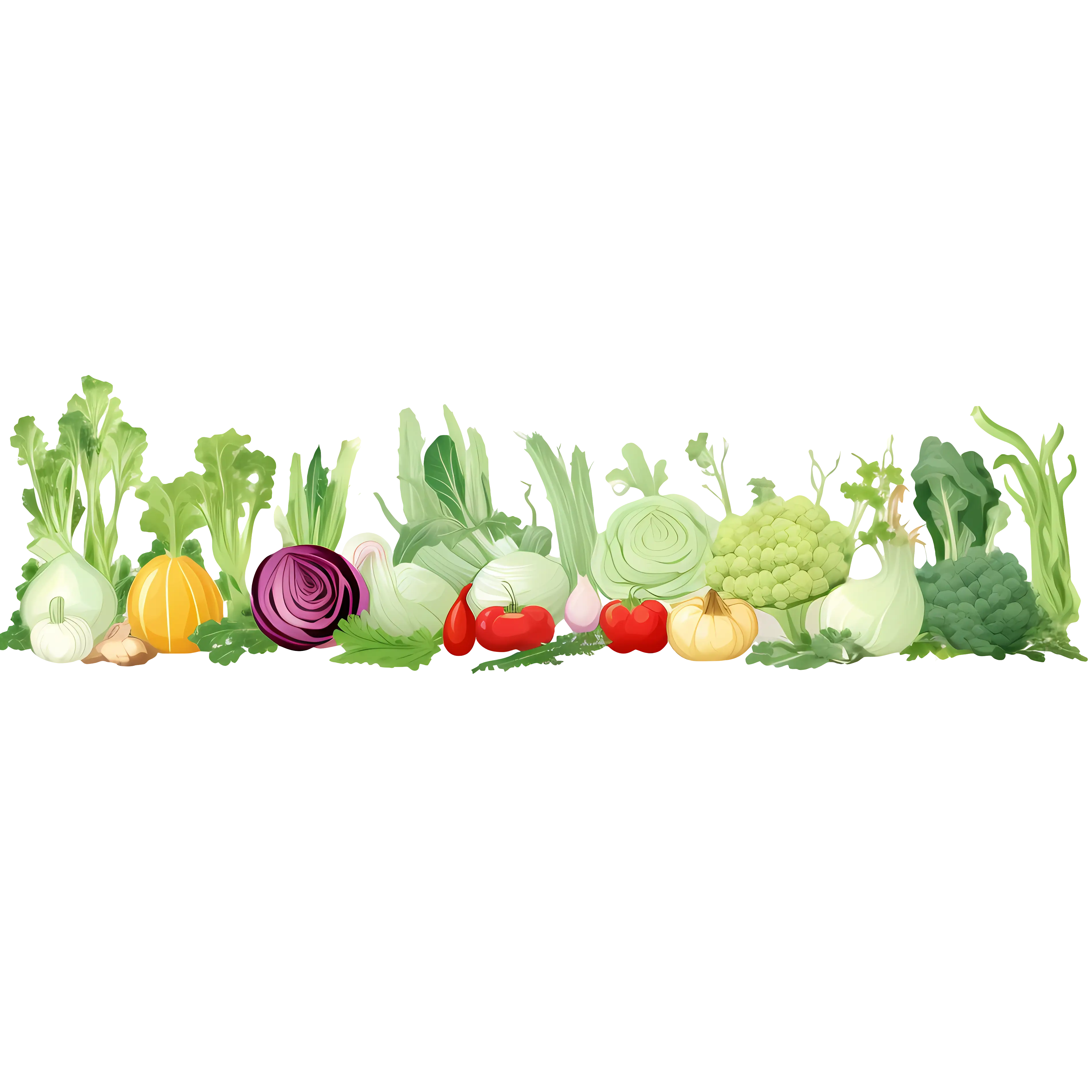 Collection of Fresh Vegetables Illustration