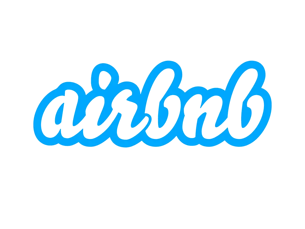 Airbnb Logo with Blue Typography