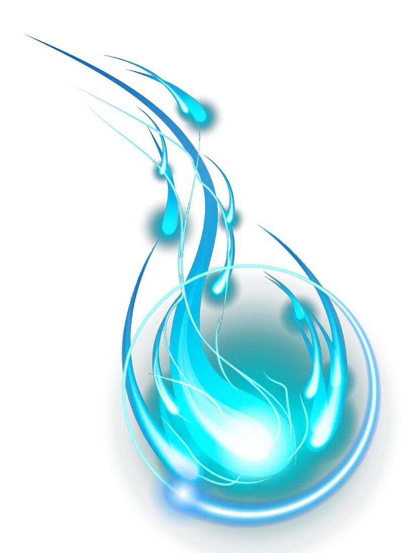 Blue Flame with Energy Trails