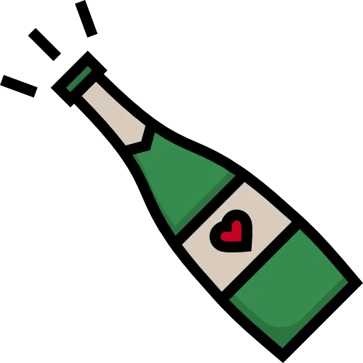 Cartoon Bottle with Heart Symbol