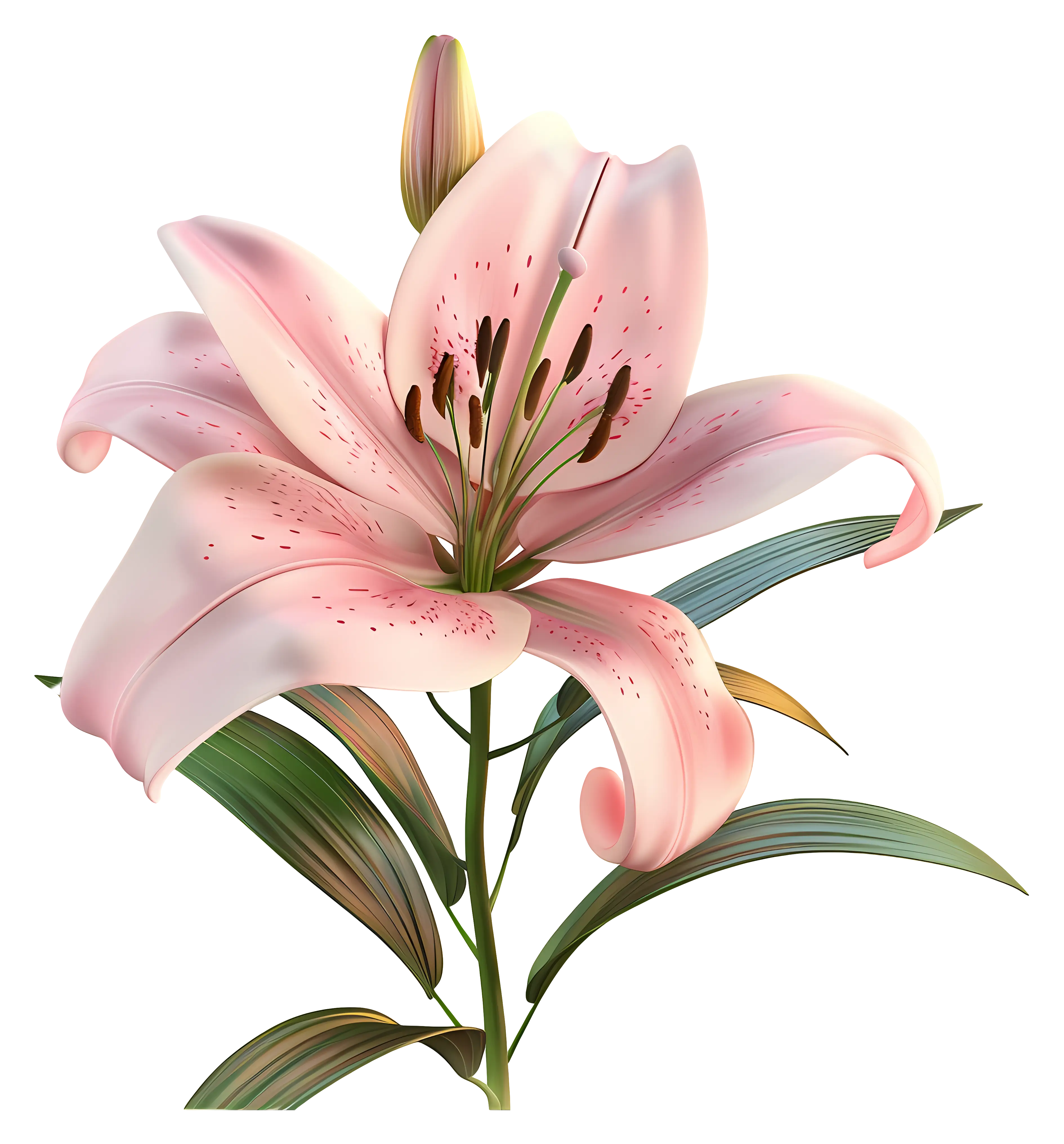 White Lilies in Bloom