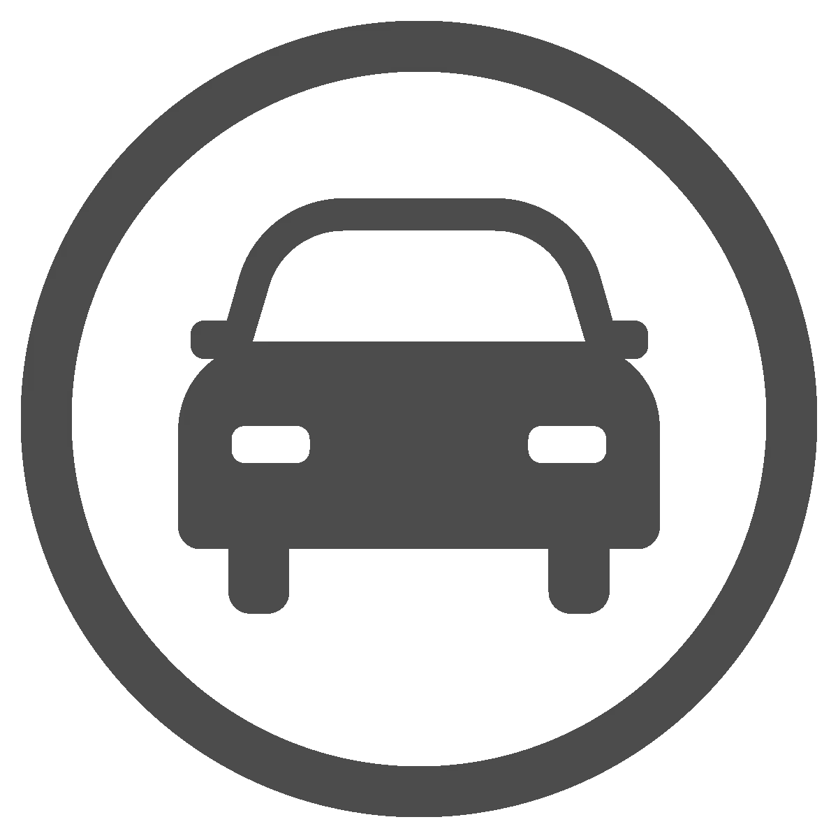 Minimalist Car Symbol Icon