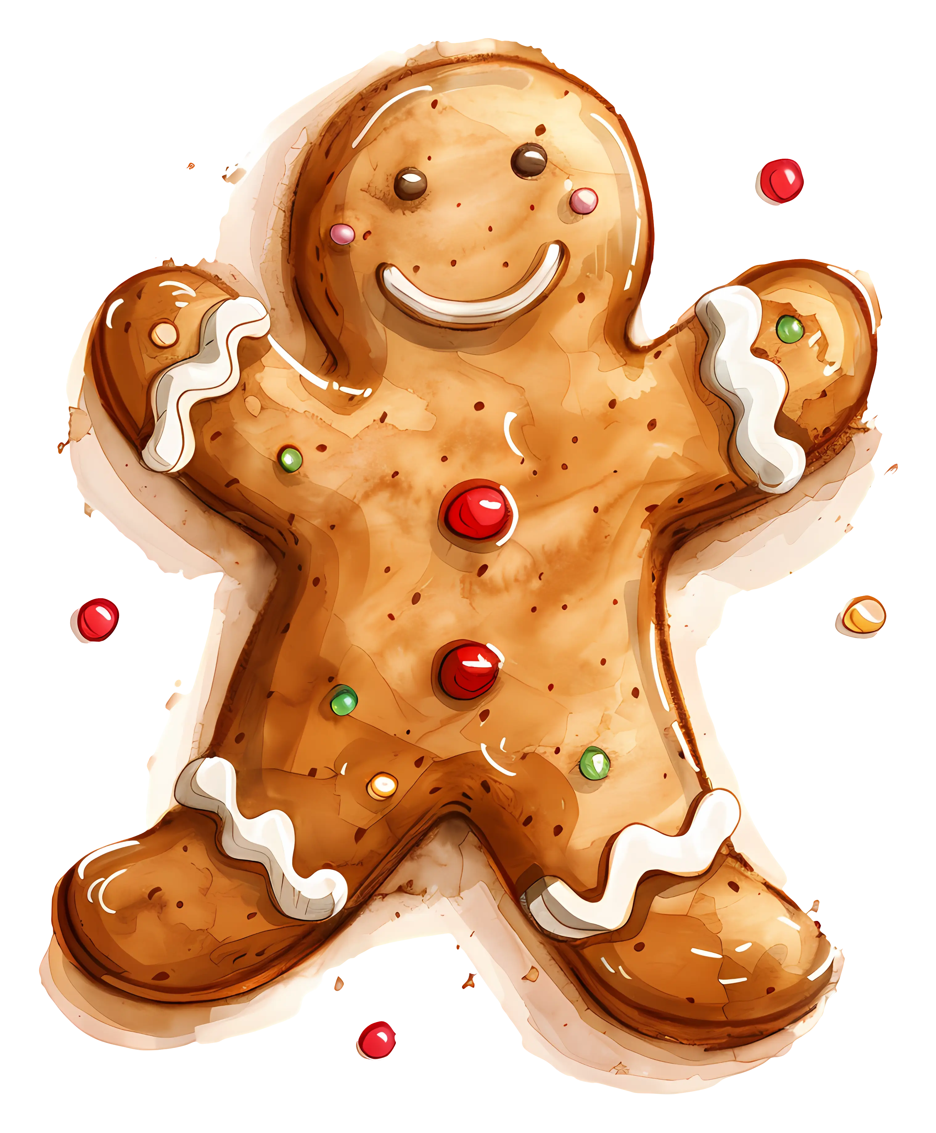 Decorated Gingerbread Man Cookie