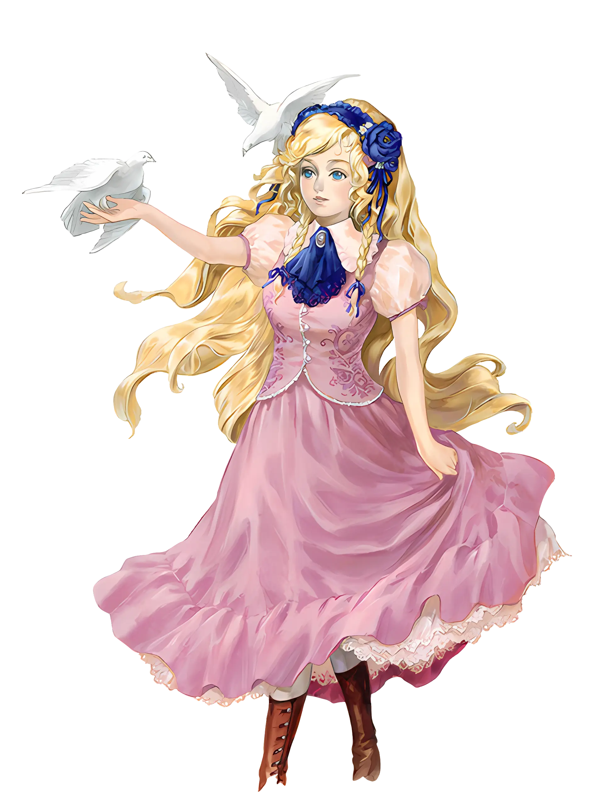 Victorian Lady with Doves