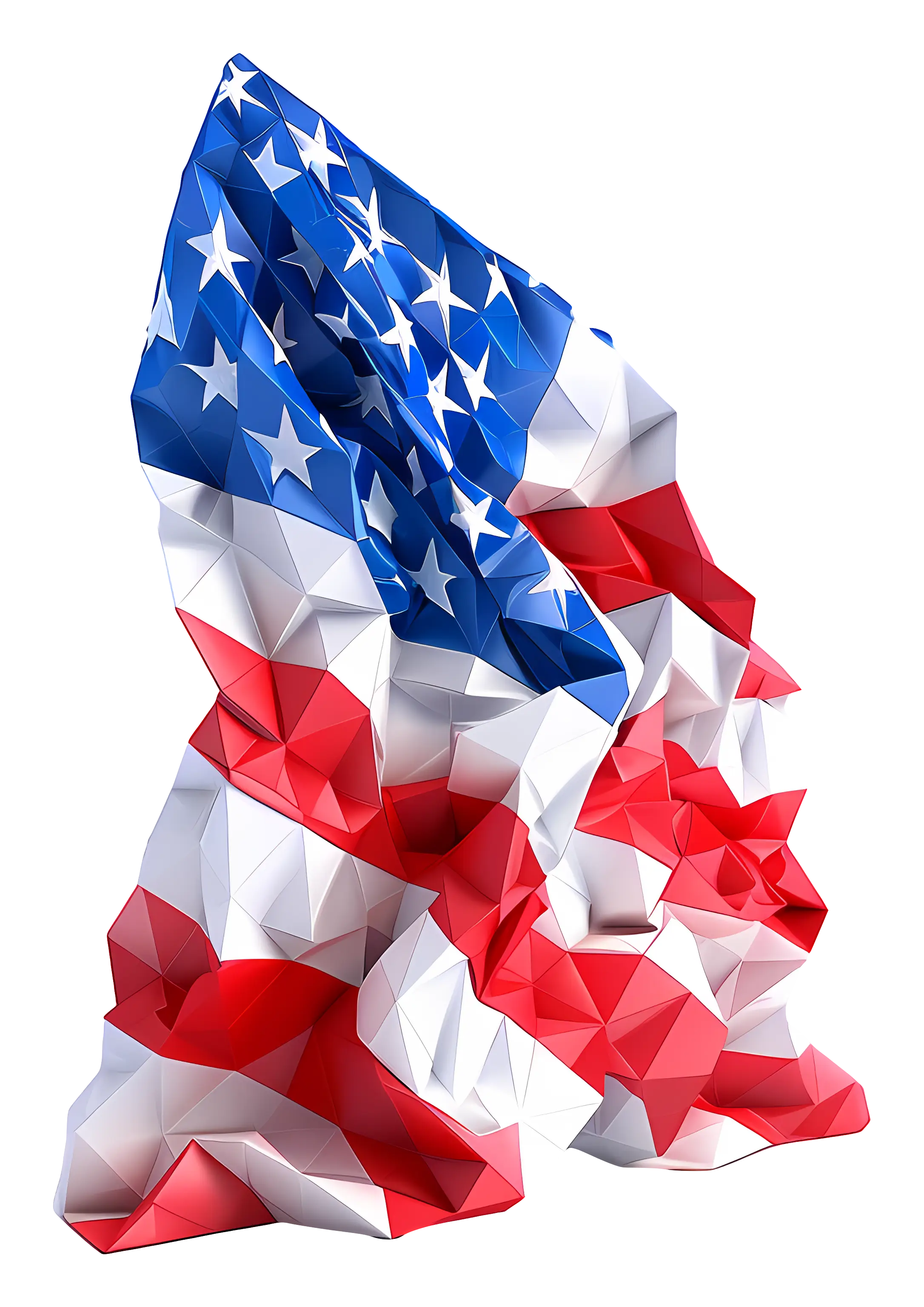 Crumpled American Flag