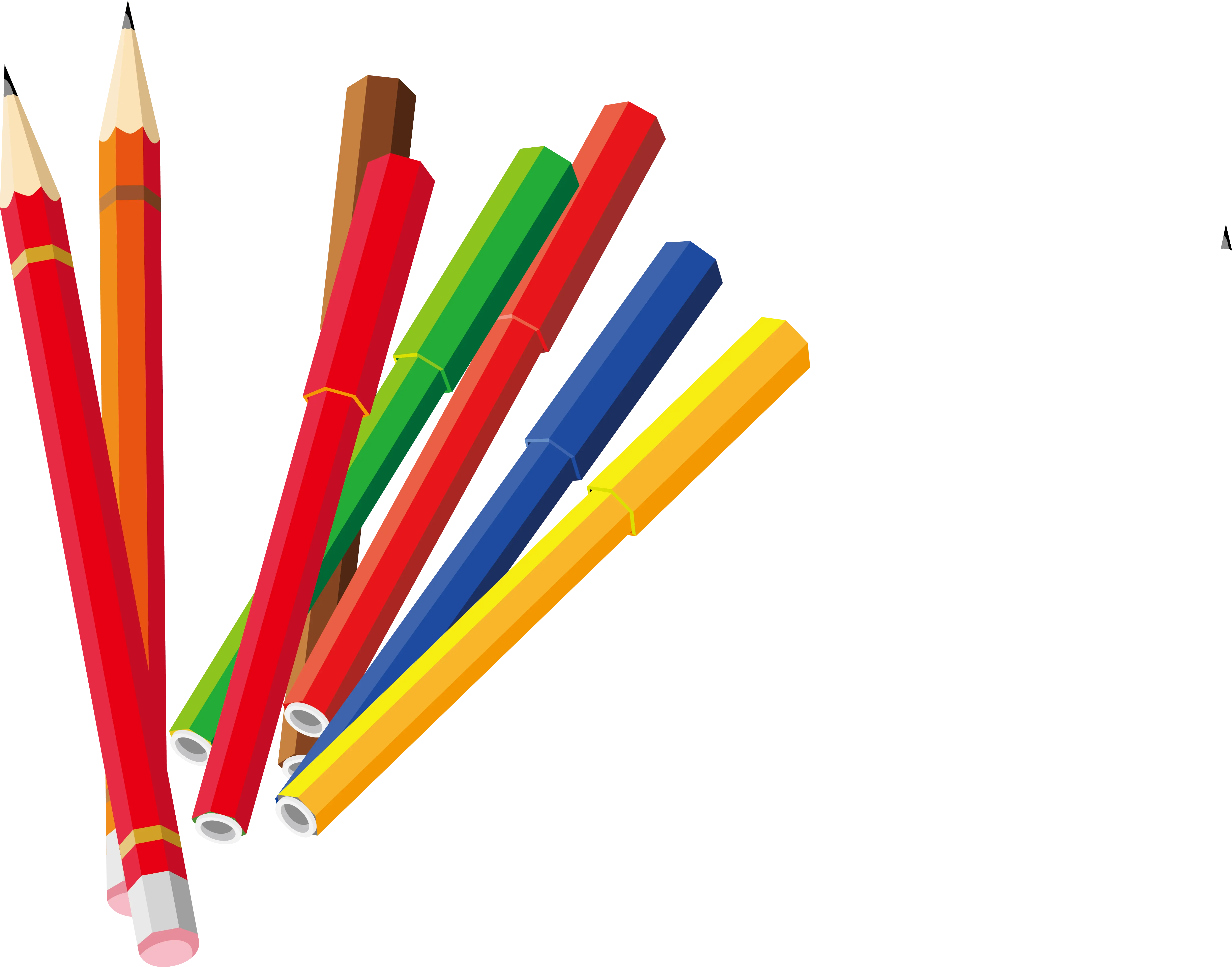 Colorful Pencils and Markers Collection