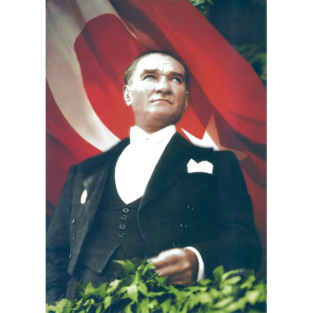 Man in Suit with Flag Background