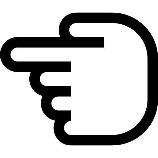 Hand Pointing Left Icon Design