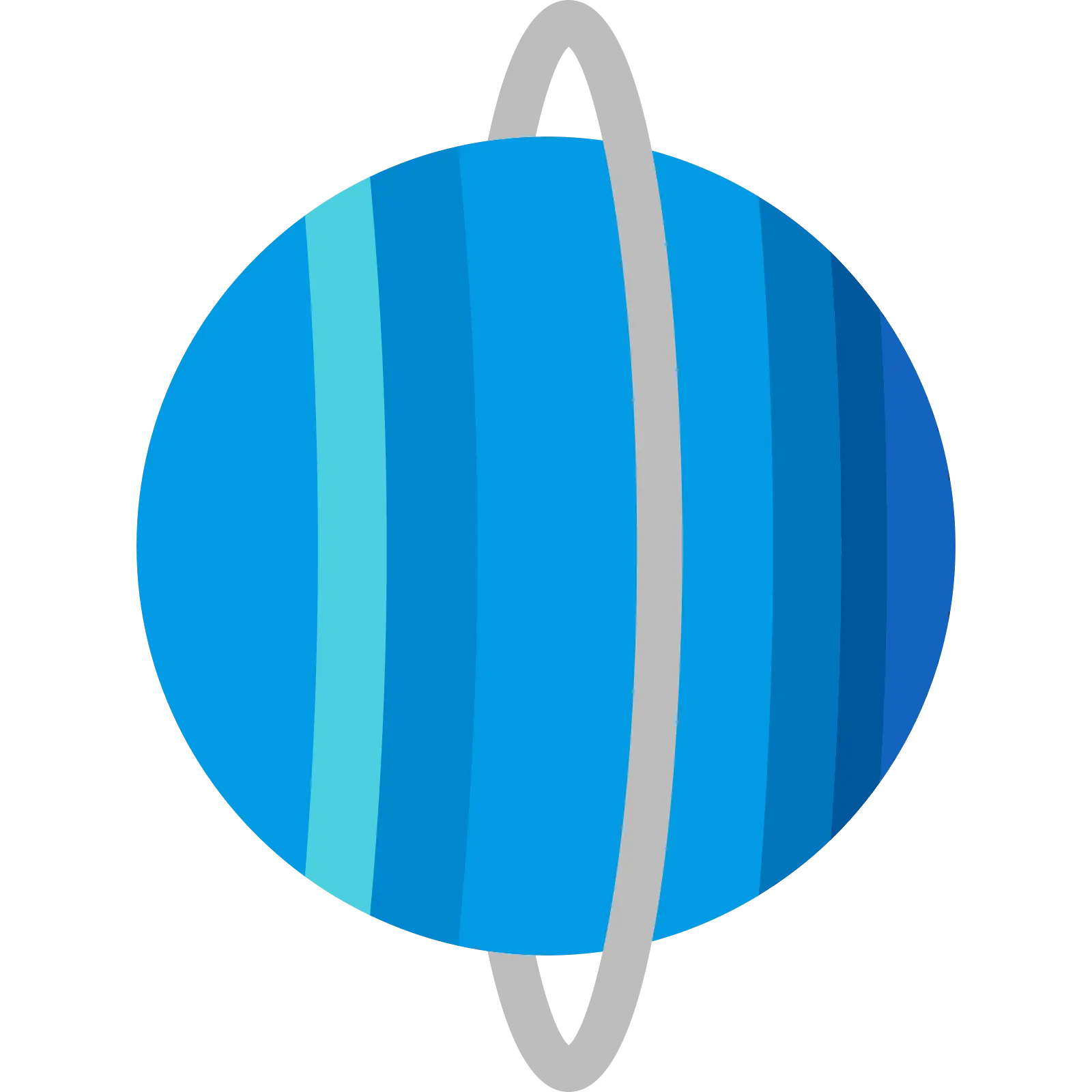 Blue Planet with Ring Illustration