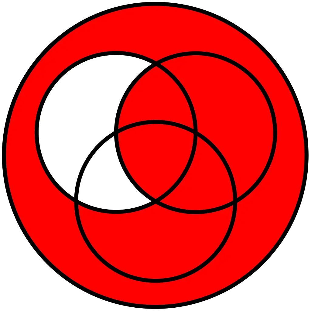 Red Circle with Overlapping Circles Icon
