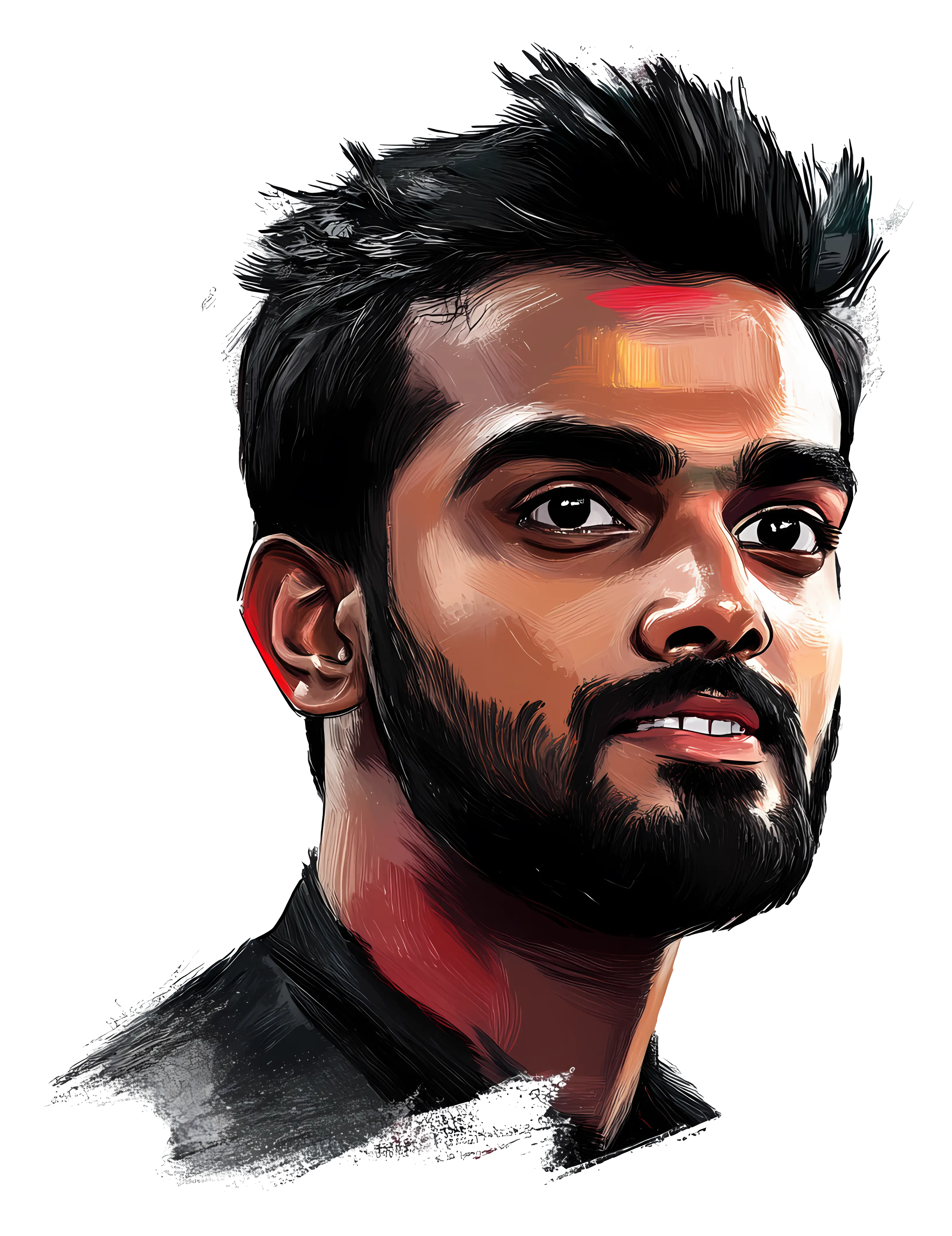 Illustrated Man Portrait