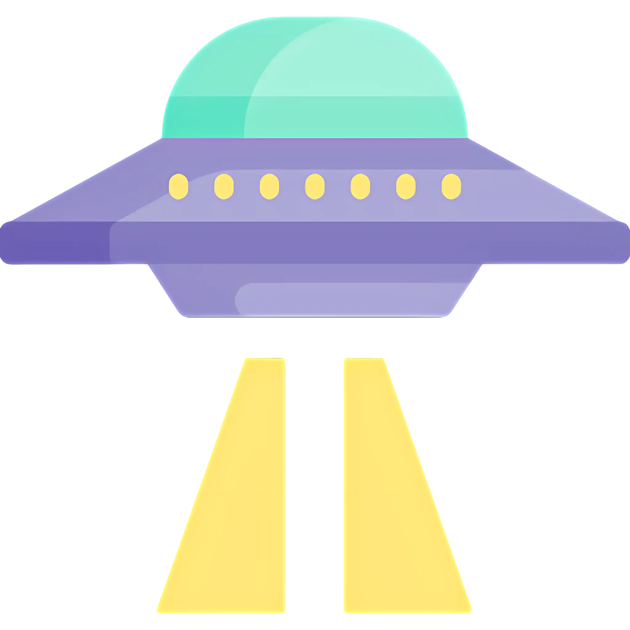 Colorful UFO with Lights