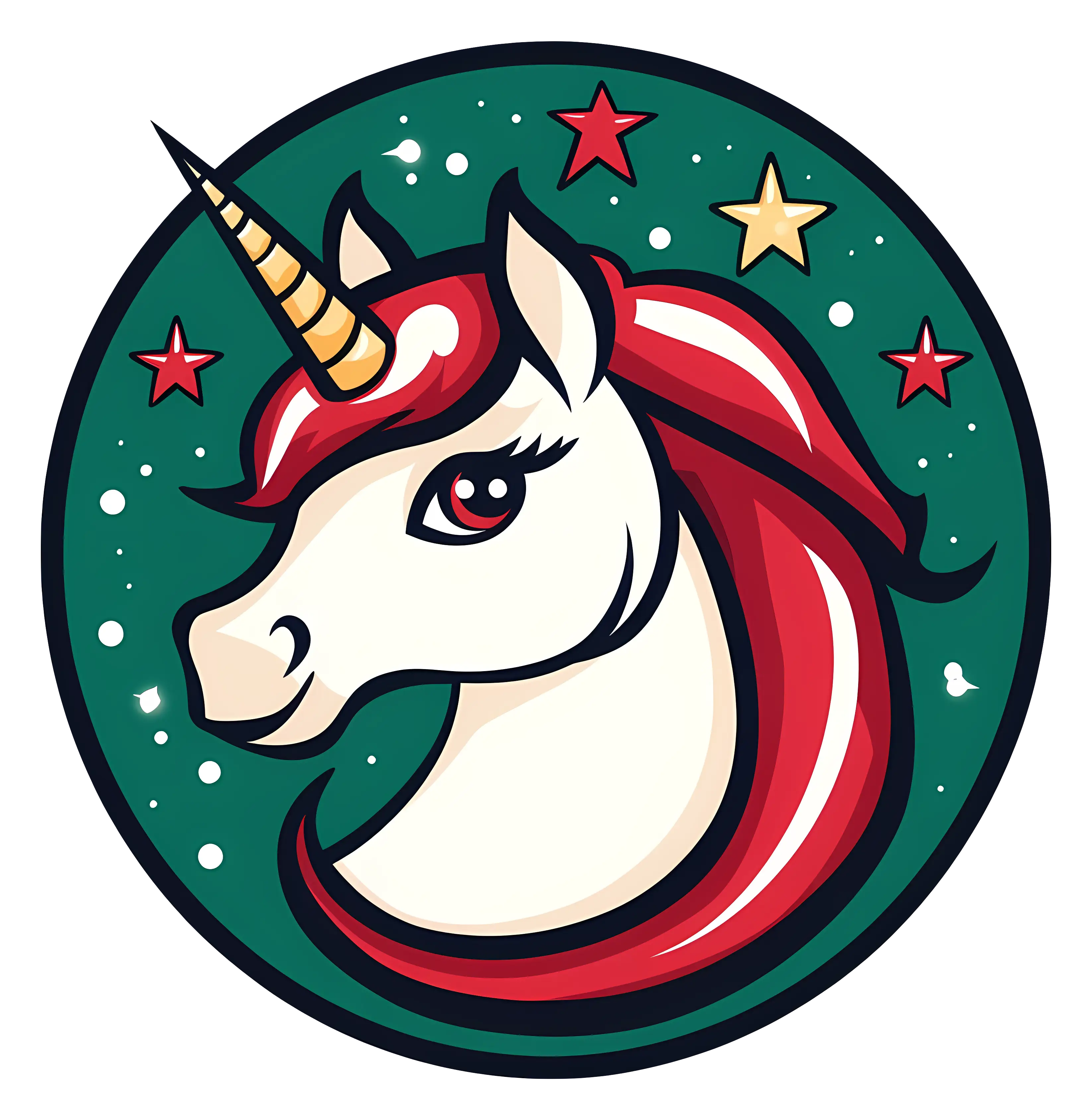 Unicorn in Festive Circle