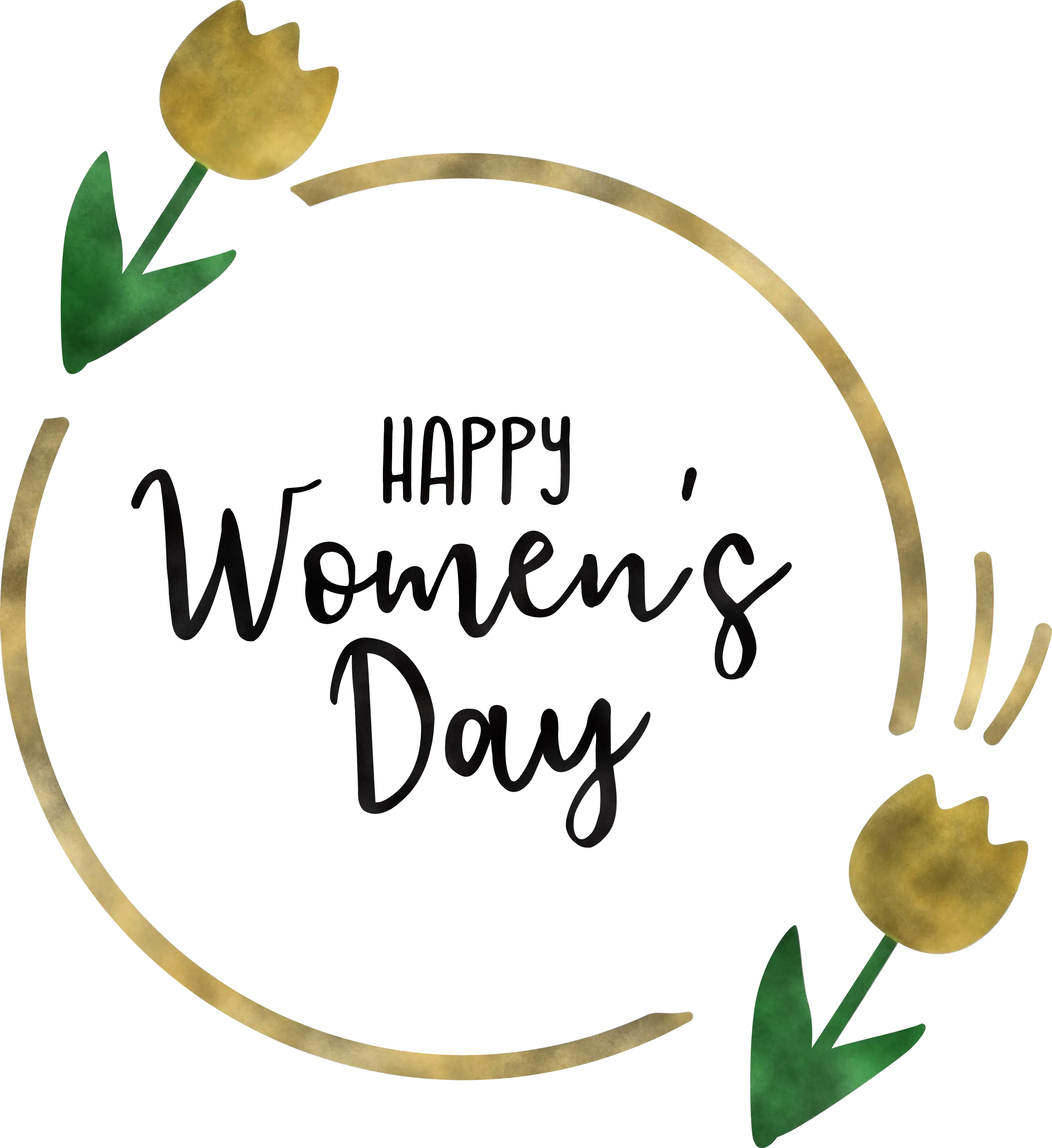 Women&#039;s Day Greeting with Floral Wreath