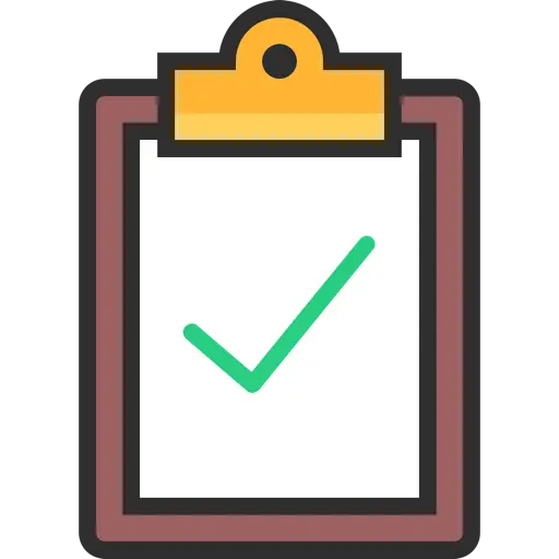 Colorful Clipboard Icon with a Check Mark
