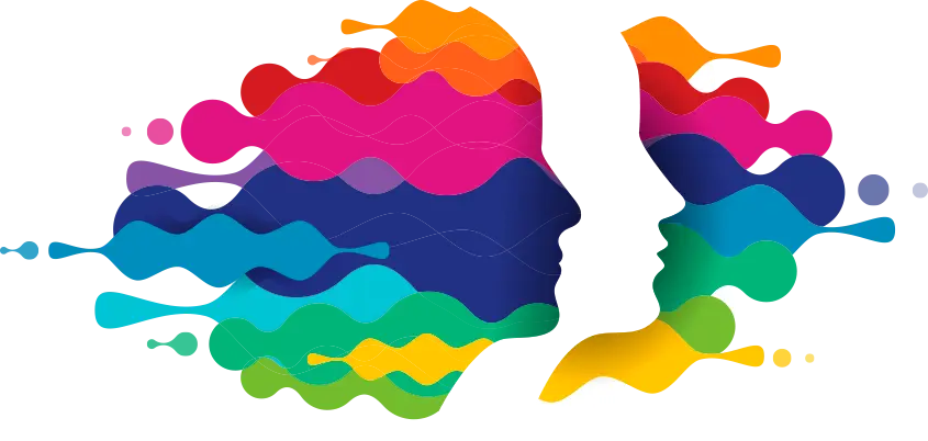 Colorful Abstract Faces Art