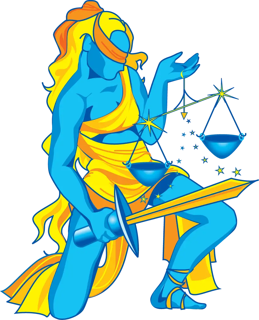 Justice Statue with Scales and Sword