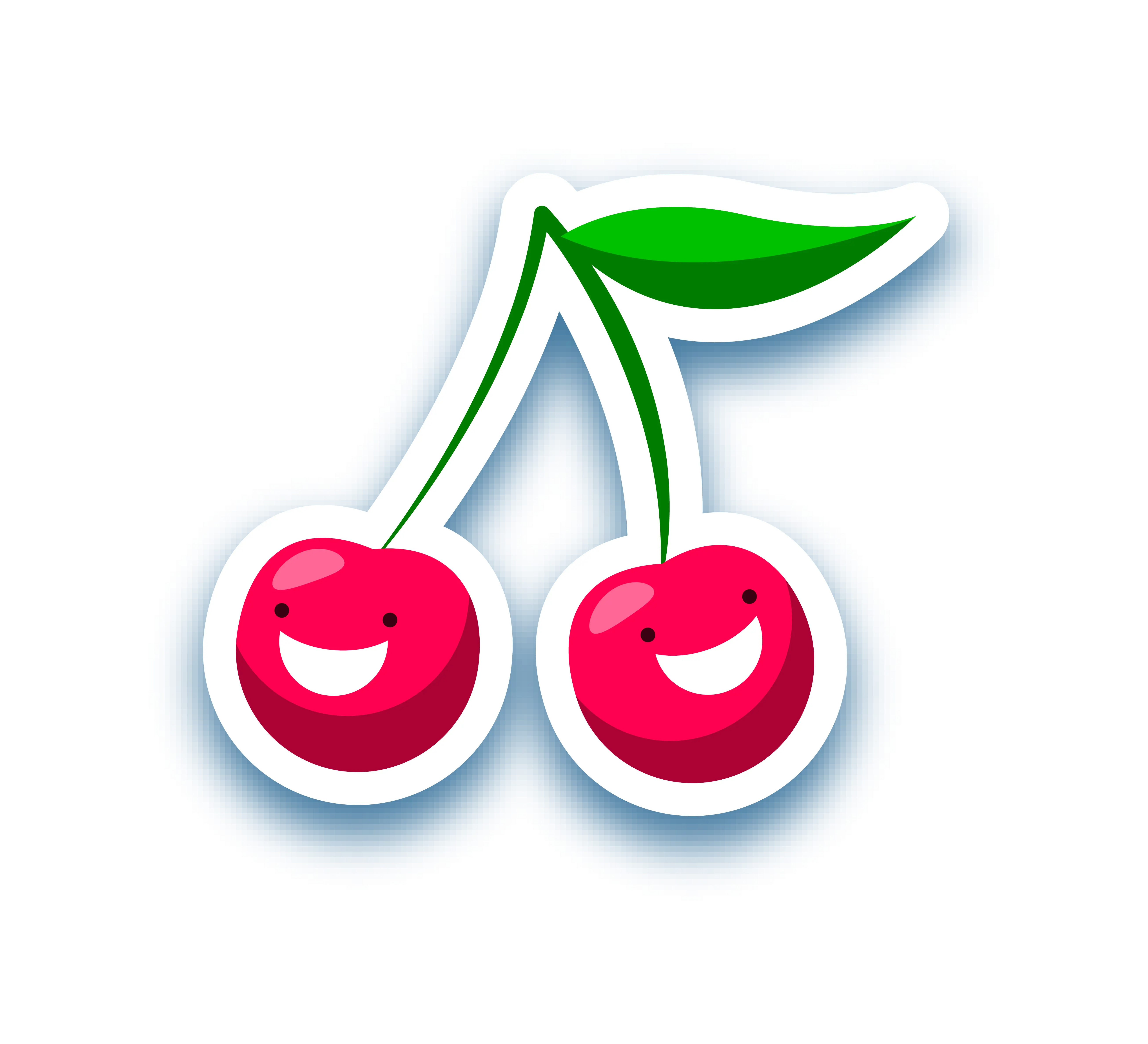 Cute Smiling Cherries