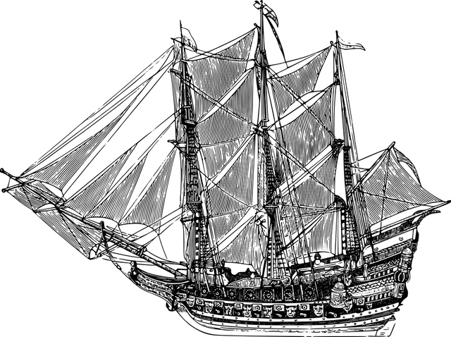 Sketch of a Historical Sailing Ship