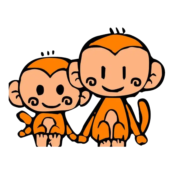 Cute Cartoon Monkeys