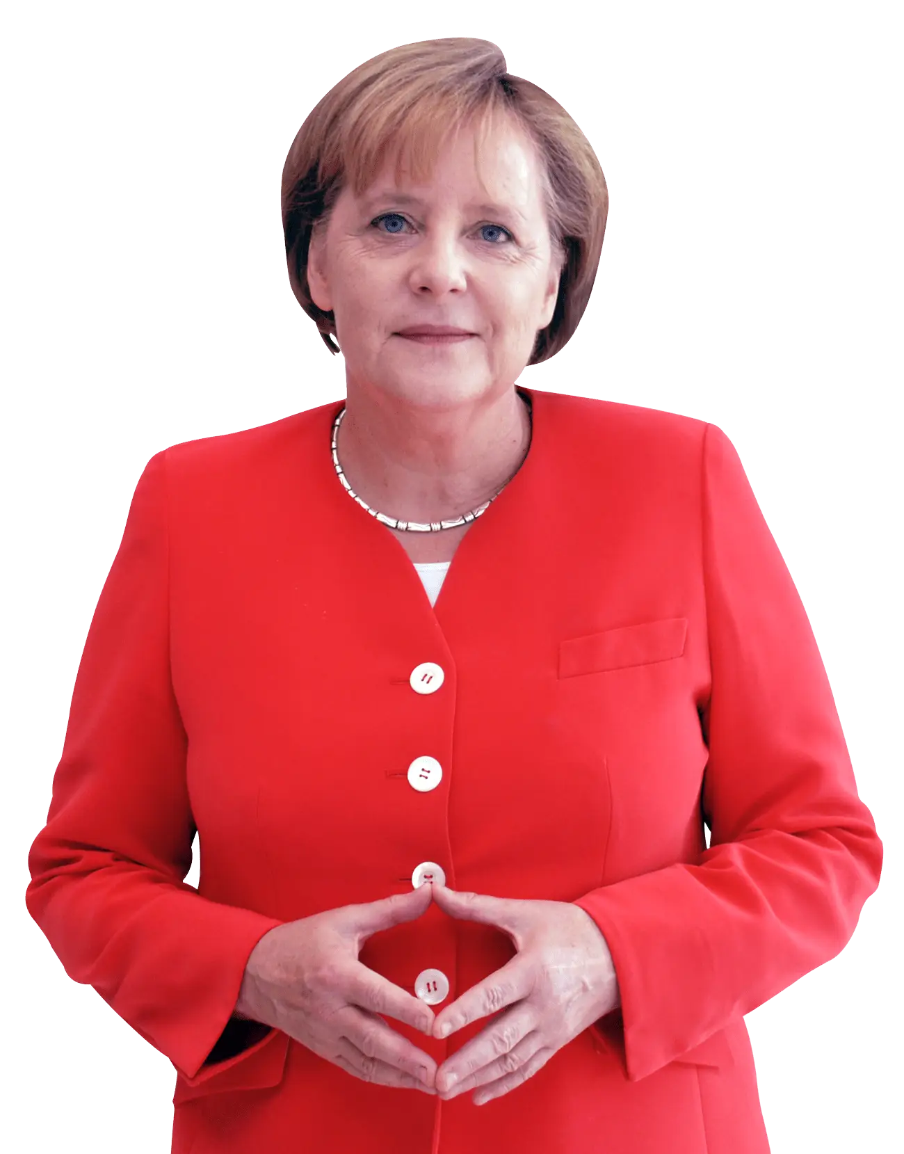Professional Woman in Formal Red Suit