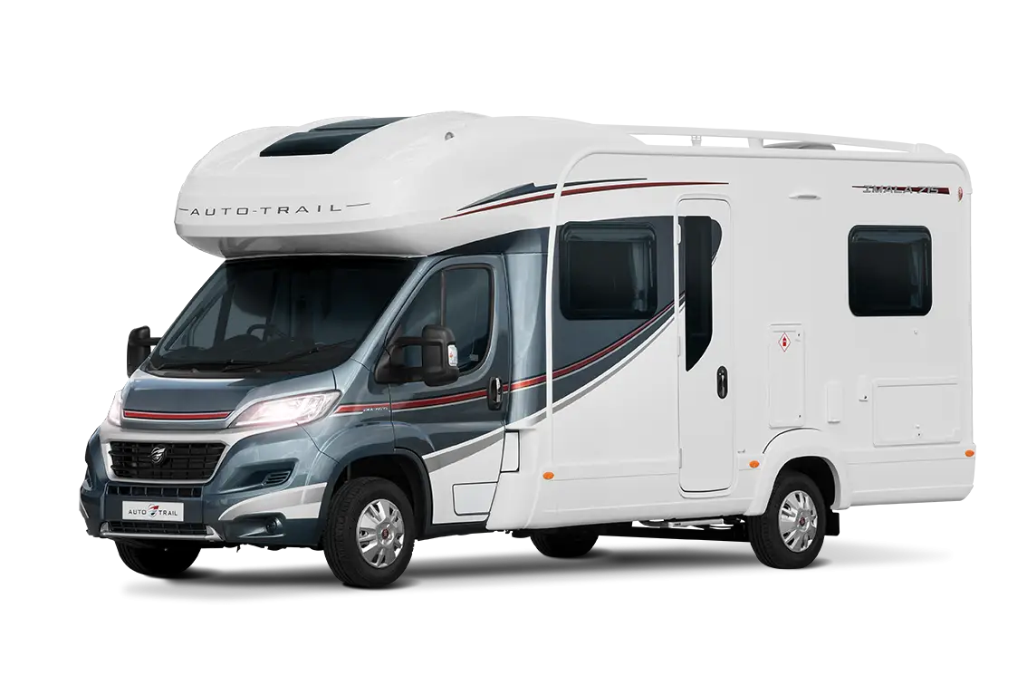 Modern White Motorhome Vehicle
