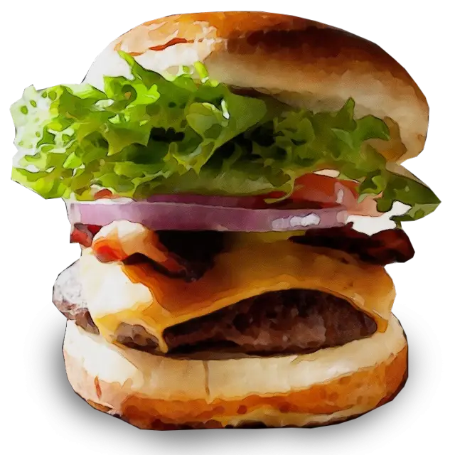 Fresh Cheeseburger with Vegetables
