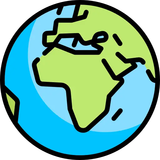 Cartoon Globe Illustration with Continents