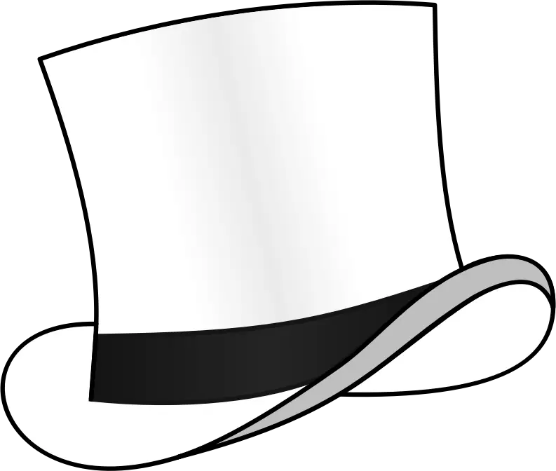 White Top Hat Illustration
