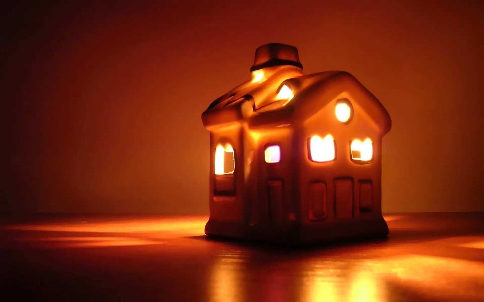 Small Cute Doodle House with Candle Light