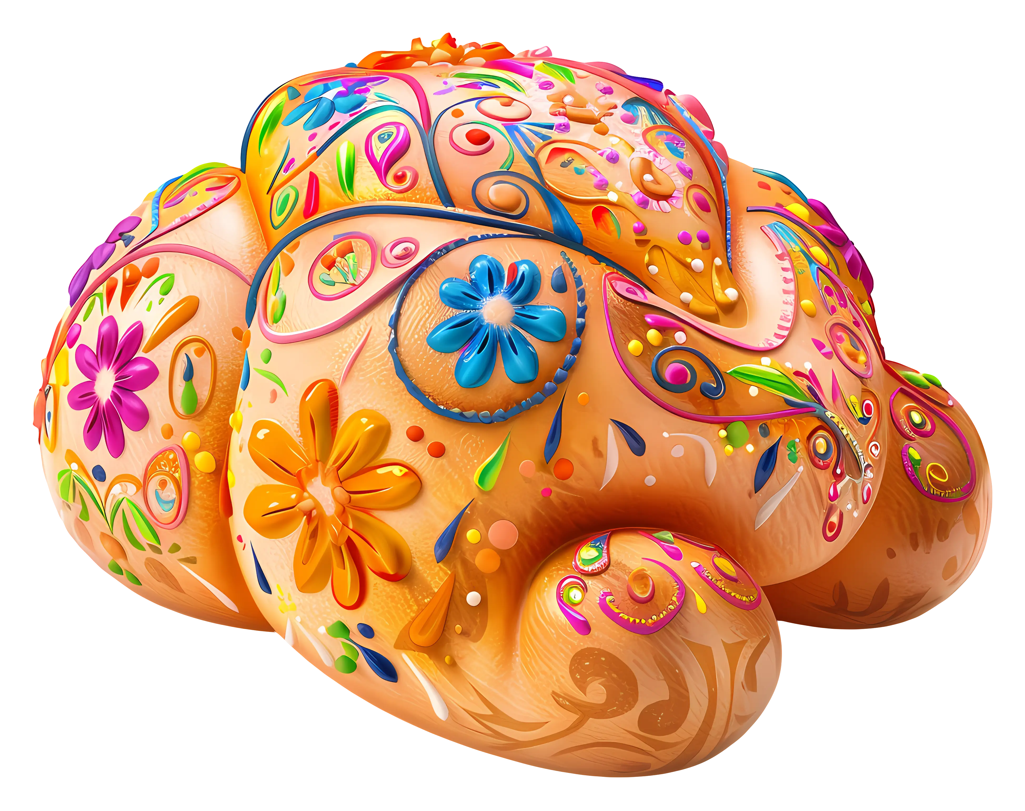 Colorful Decorated Bread for Day of the Dead