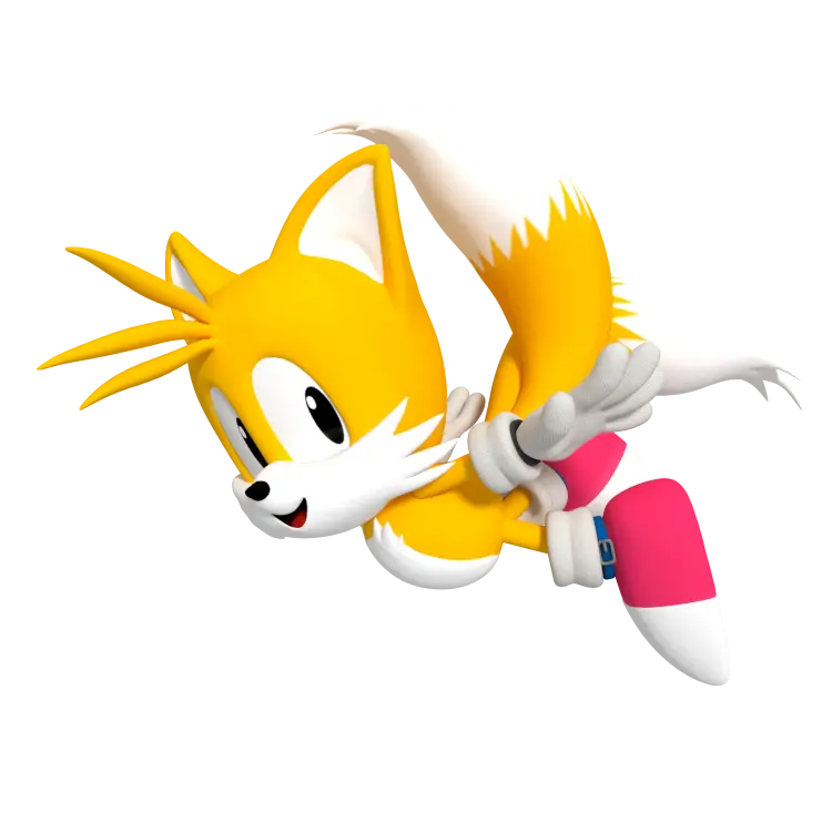 Playful Flying Cartoon Fox Character