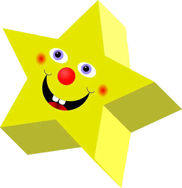 Smiling Star Cartoon Character