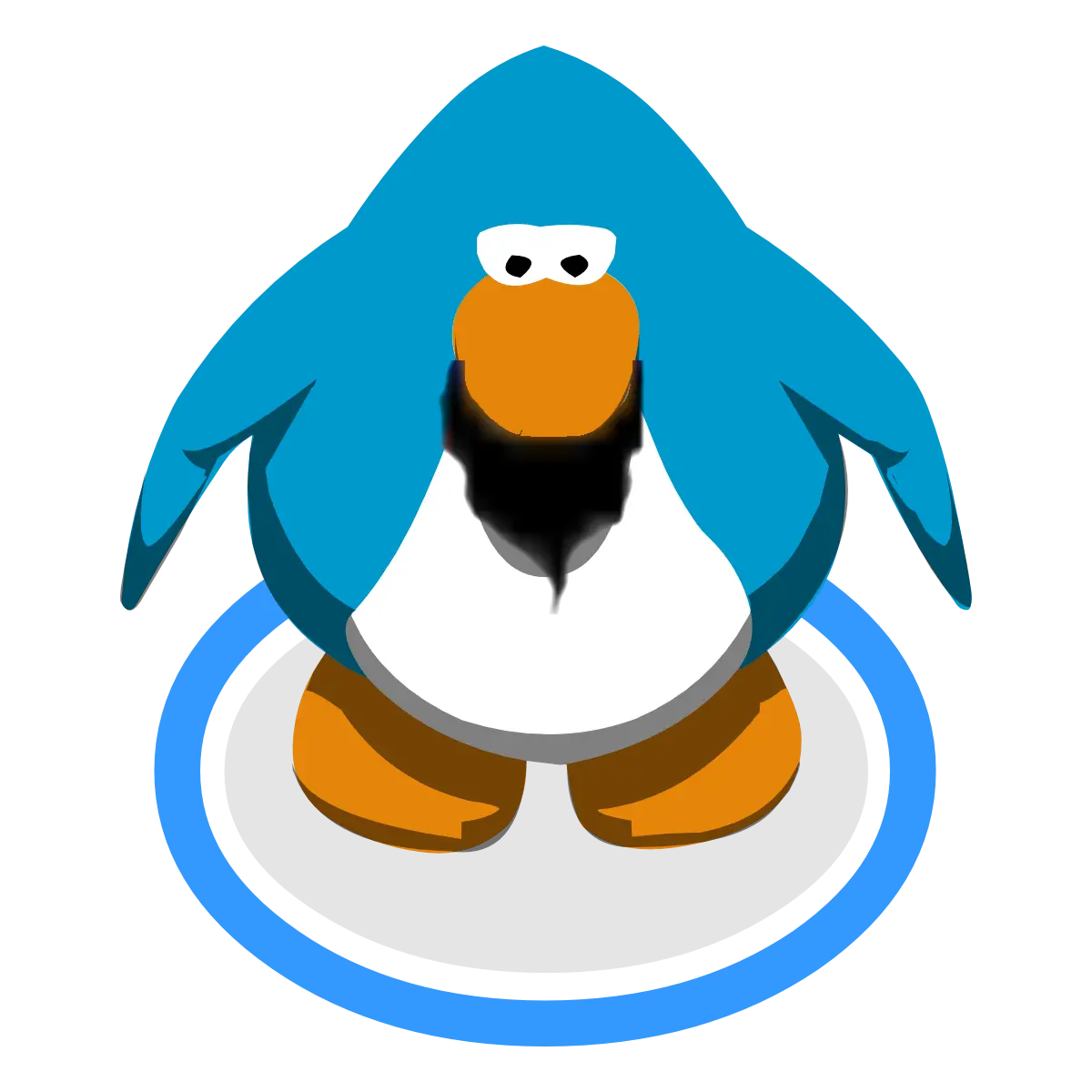 Cartoon Penguin with Blue Hood