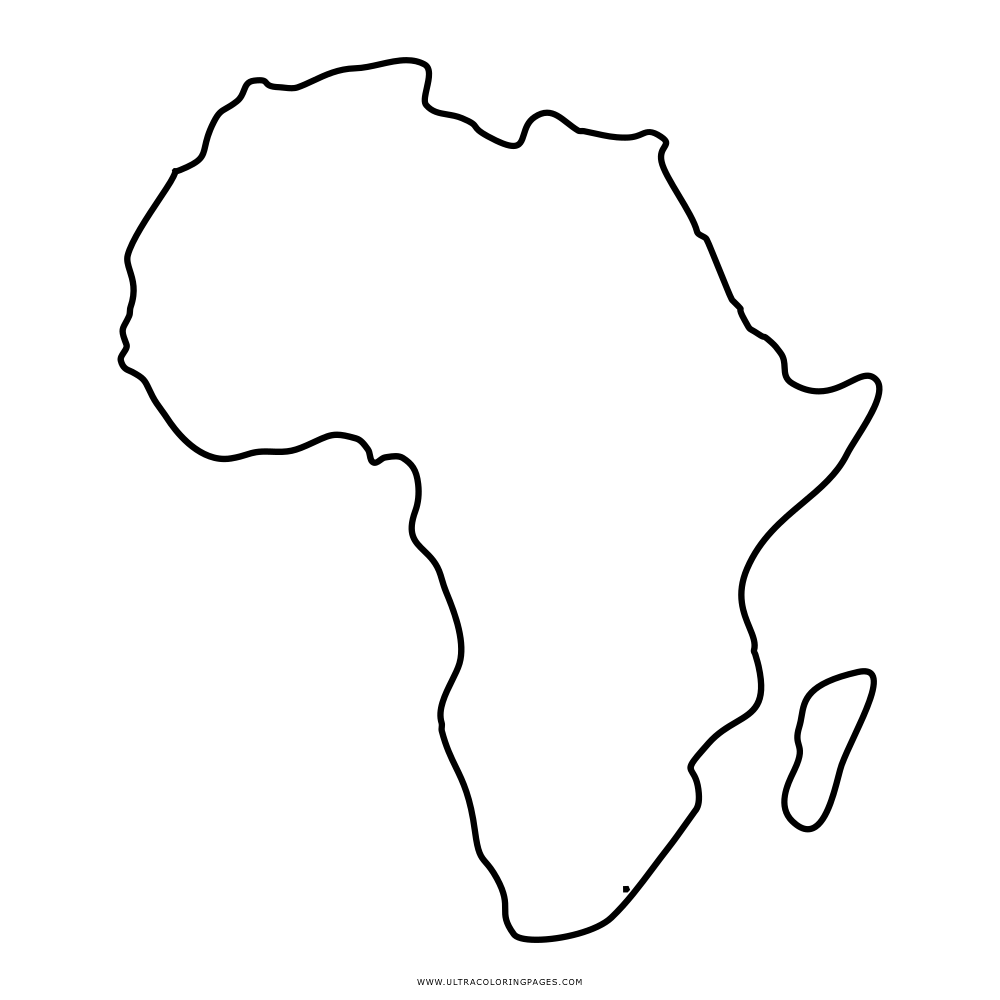 Outline of Africa Map