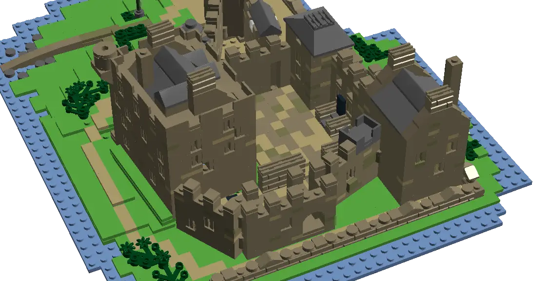 Castle-Like Building Made with Blocks