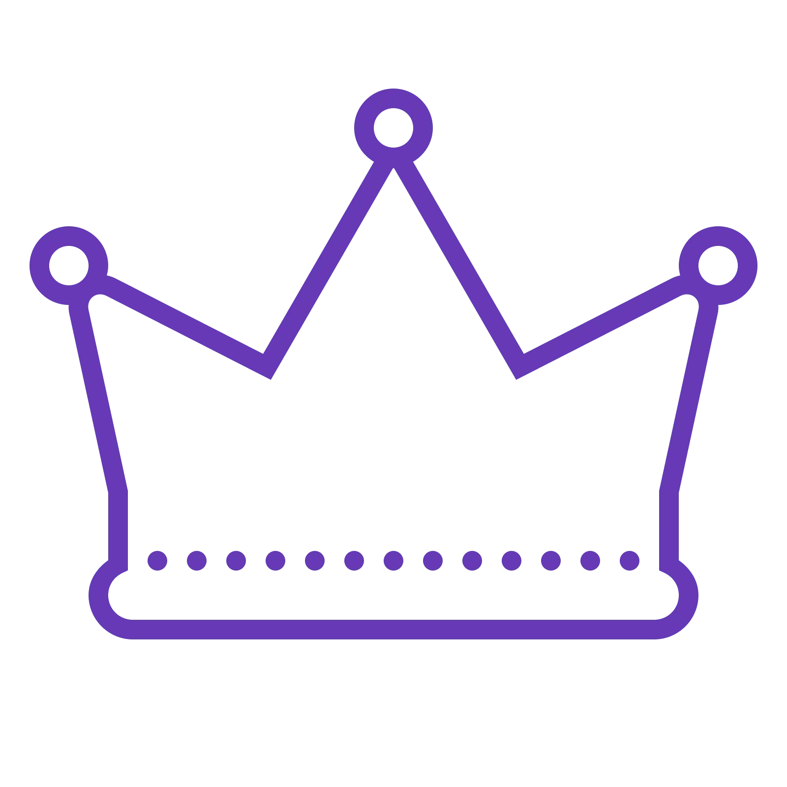 Purple Crown Vector Icon